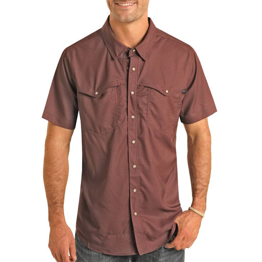 Rock & Roll Denim Men's Micro Geo Tek Western Shirt MEN - Clothing - Shirts - Short Sleeve Panhandle