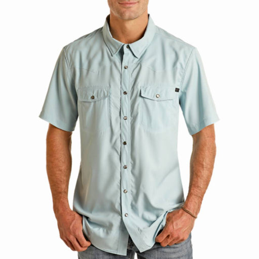 Rock & Roll Denim Men's Ripstop Pearl Snap Shirt MEN - Clothing - Shirts - Short Sleeve Shirts Panhandle