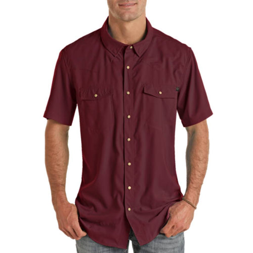 Rock & Roll Denim Men's Solid Ripstop Shirt MEN - Clothing - Shirts - Short Sleeve Shirts Panhandle