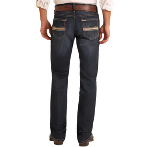 Rock & Roll Denim Men's Tri-Color Stitch Straight Jeans MEN - Clothing - Jeans Panhandle