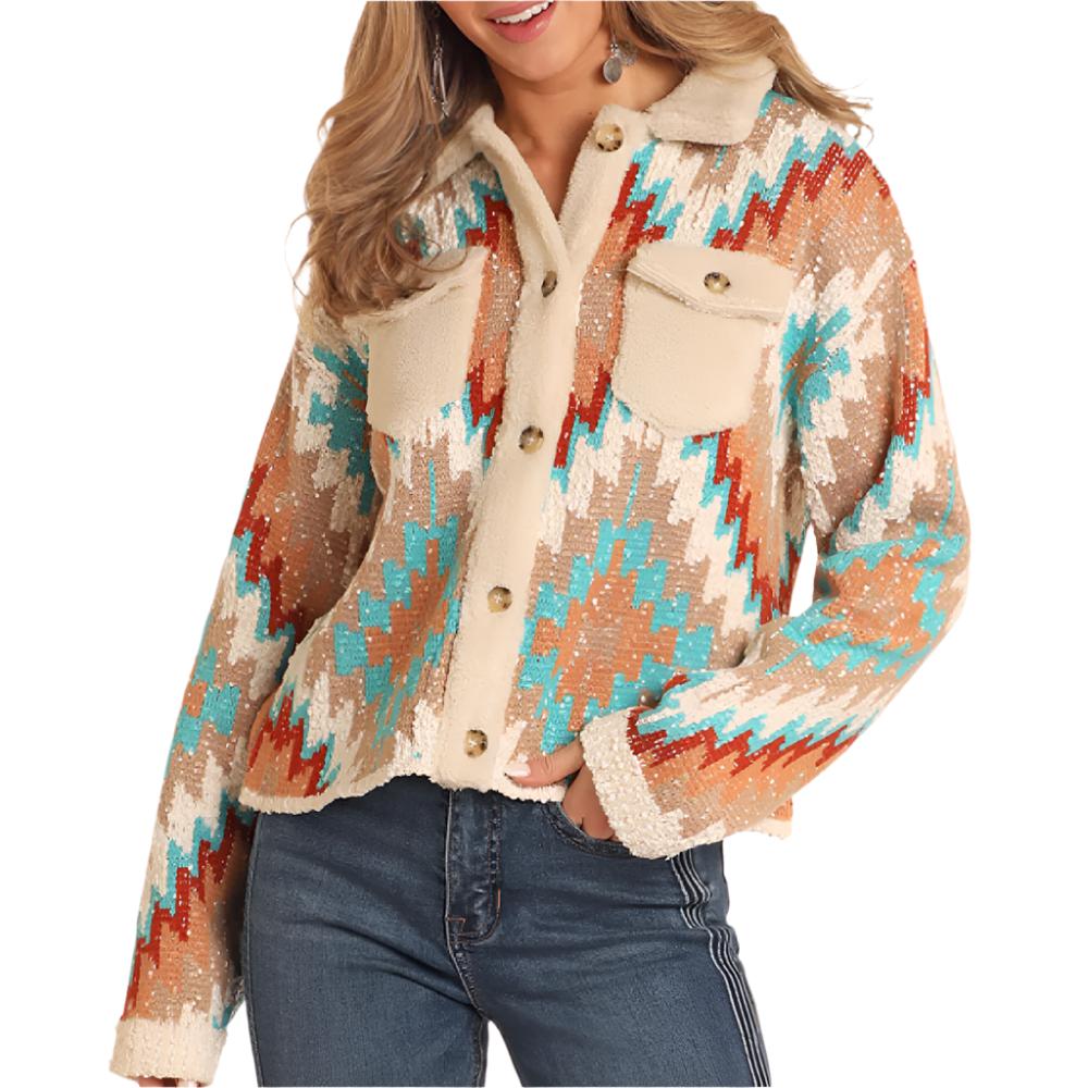 Rock & Roll Denim Women's Aztec Cardigan WOMEN - Clothing - Sweaters & Cardigans Panhandle