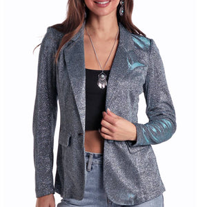 Rock & Roll Denim Women's Iridescent Blazer WOMEN - Clothing - Outerwear - Jackets Panhandle   