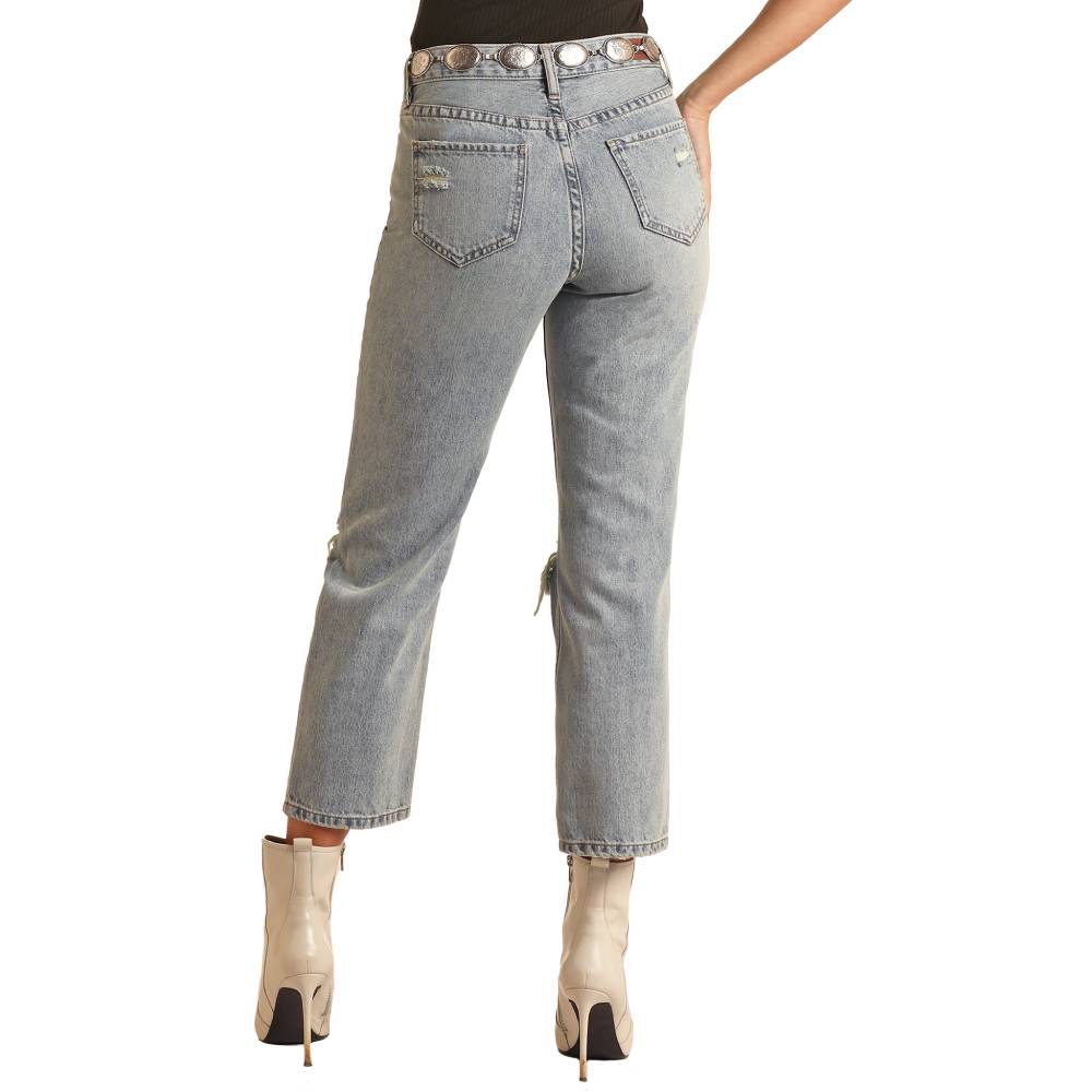 Rock & Roll Denim Women's Straight Cropped Jean WOMEN - Clothing - Jeans Panhandle   