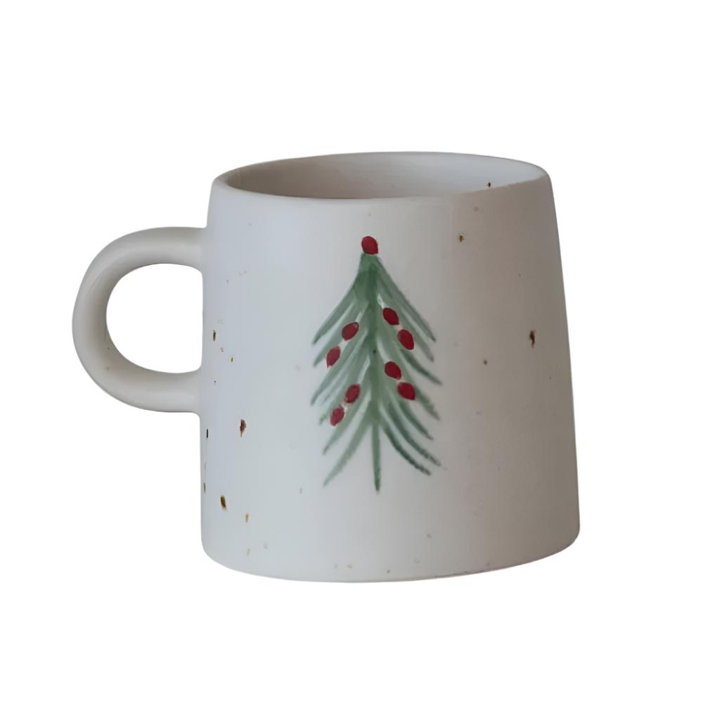 12oz Christmas Tree Stoneware Mug HOME & GIFTS - Home Decor - Seasonal Decor Creative Co-Op   