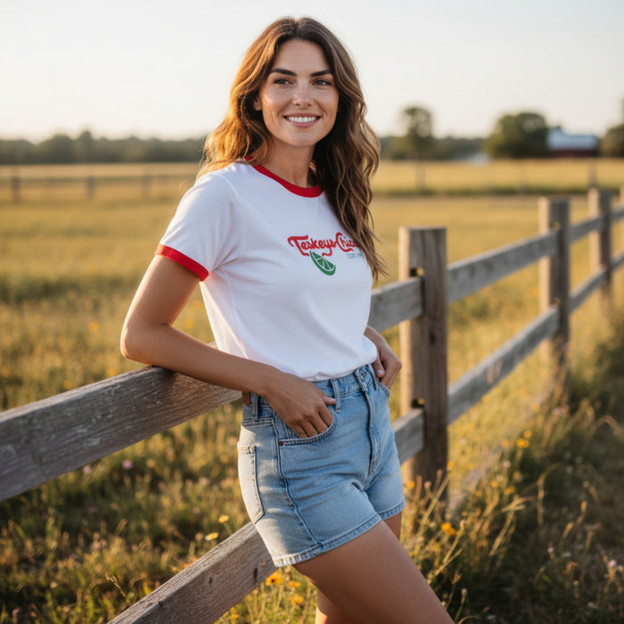 Teskey's Chica Tee - White/Red