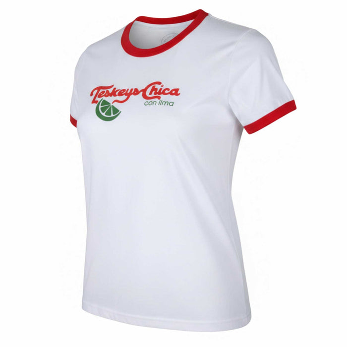 Teskey's Chica Tee - White/Red