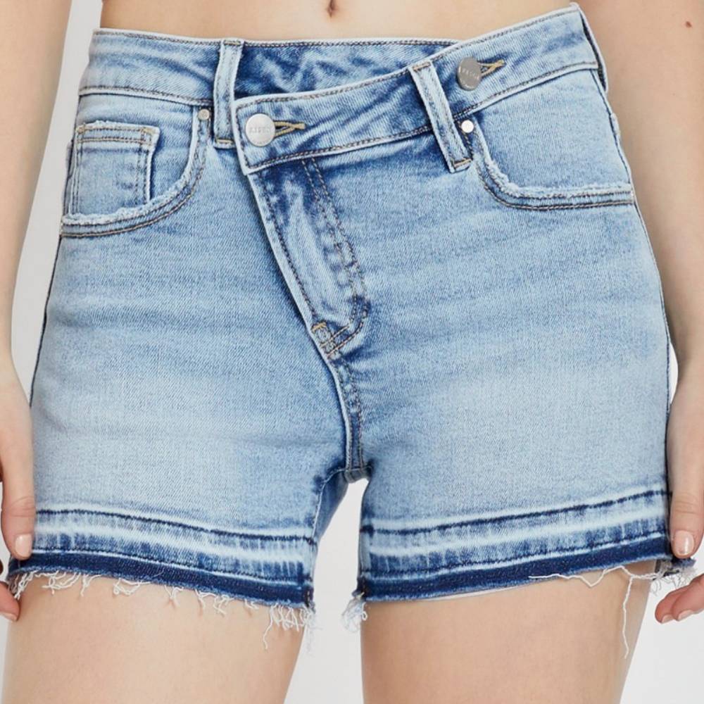 Risen Mid Rise Crossover Shorts WOMEN - Clothing - Shorts Risen Jeans   