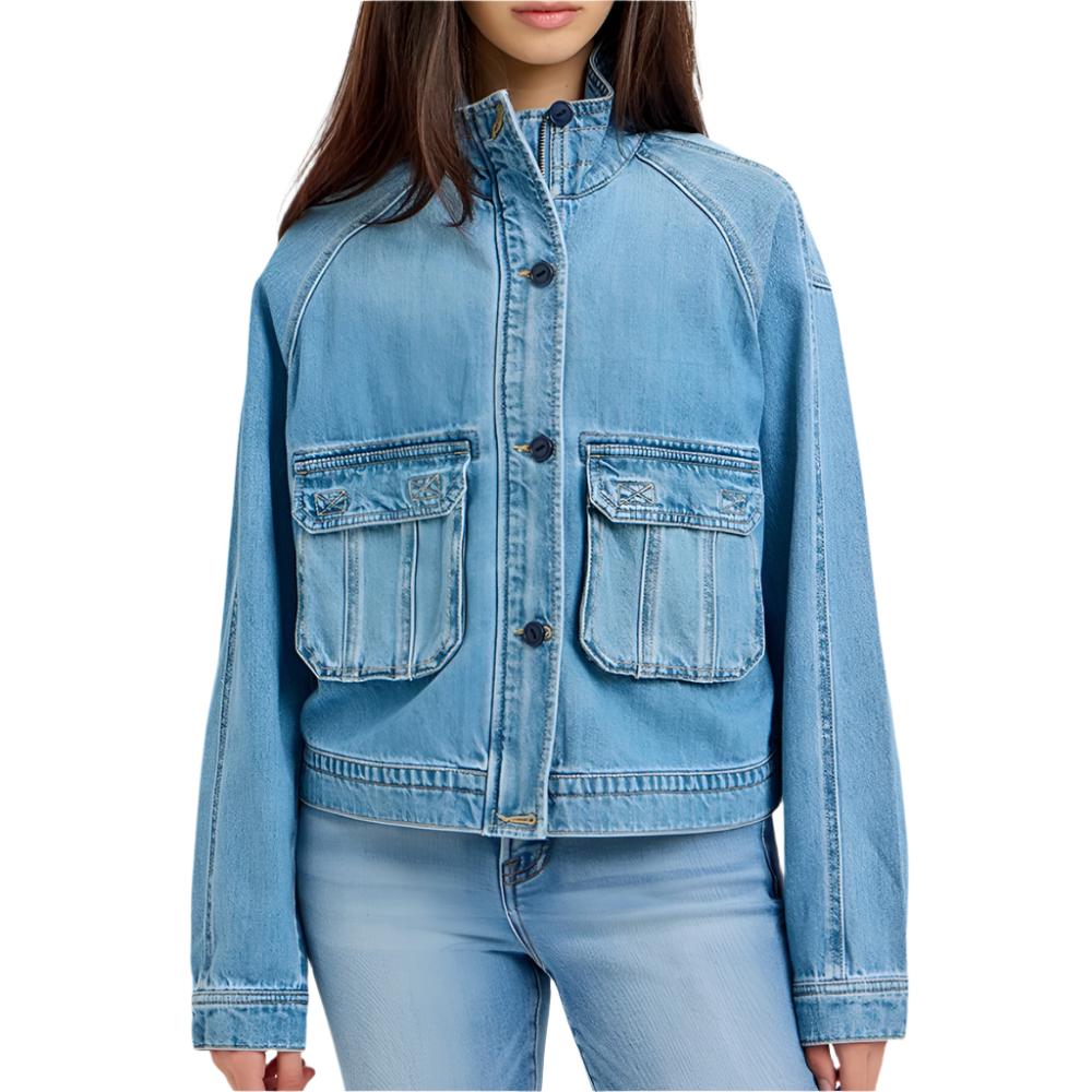 Risen Patch Pocket Denim Jacket WOMEN - Clothing - Outerwear - Jackets Risen Jeans   