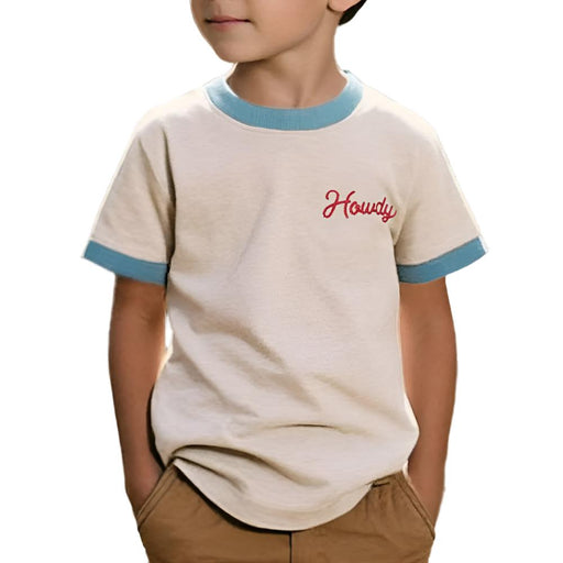 River Road Toddler "Howdy" Vintage Ringer Tee KIDS - Baby - Baby Boy Clothing River Road Clothing Company