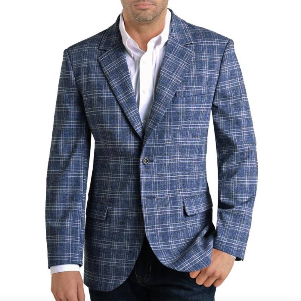 Rock & Roll Denim Blue Plaid Sport Coat MEN - Clothing - Sport Coats Panhandle   