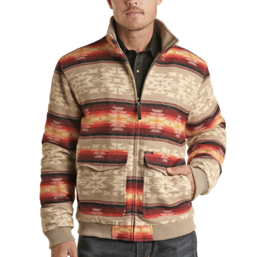 Rock & Roll Denim Men's Aztec Bomber Jacket MEN - Clothing - Outerwear - Jackets Panhandle   