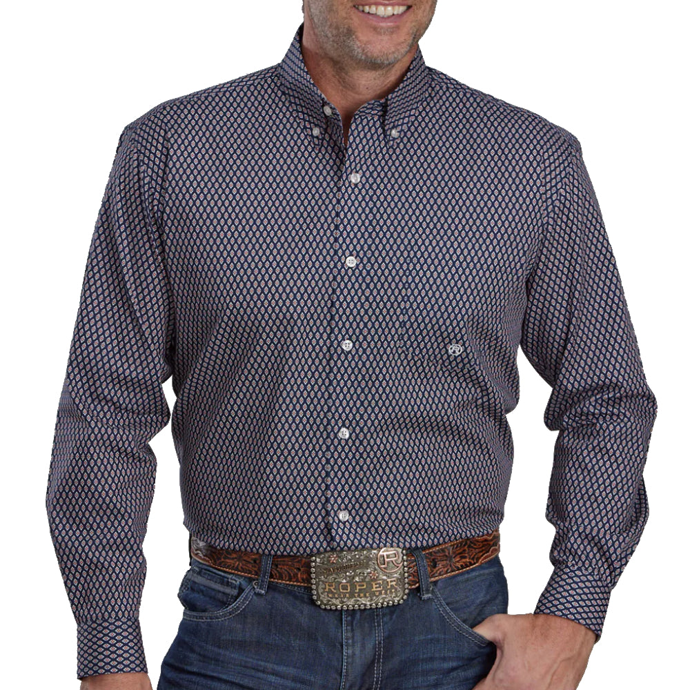 Roper Men's Diamond Eye Geo Shirt MEN - Clothing - Shirts - Long Sleeve Shirts Roper Apparel & Footwear   