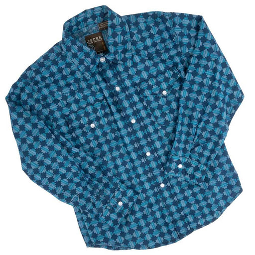 Roper Boy's 1894 Scribble Print Shirt KIDS - Boys - Clothing - Shirts - Long Sleeve Shirts Roper Apparel & Footwear   