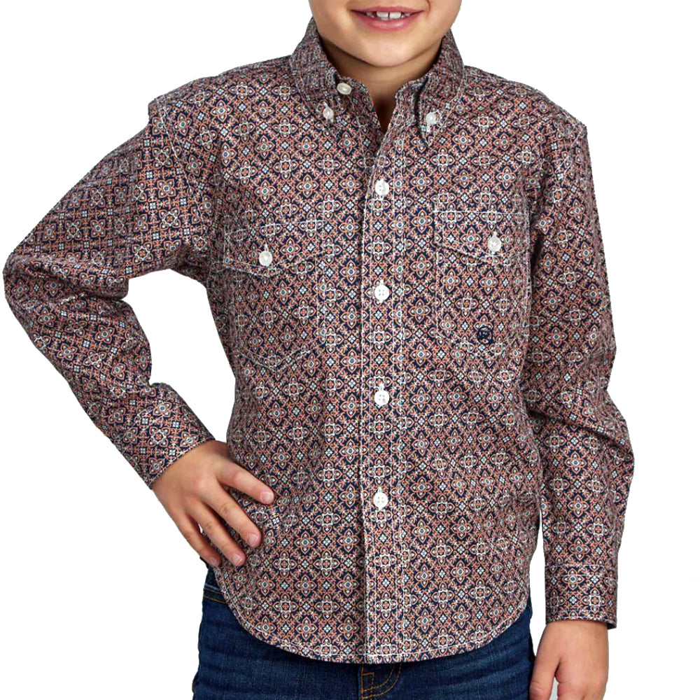 Roper Boy's Ginger Foulard Shirt KIDS - Boys - Clothing - Shirts - Long Sleeve Shirts Roper Apparel & Footwear   