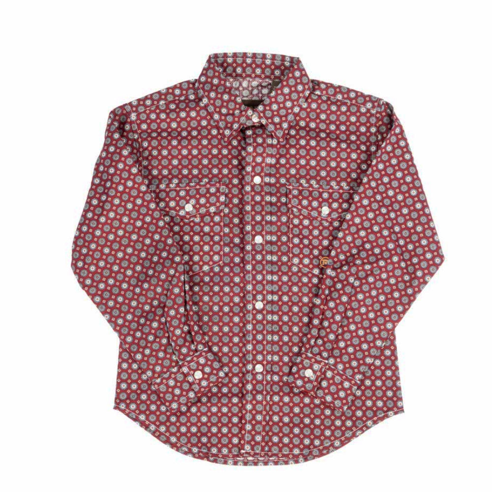 Roper Boy's Amarillo Highway Foulard Shirt KIDS - Boys - Clothing - Shirts - Long Sleeve Shirts Roper Apparel & Footwear   