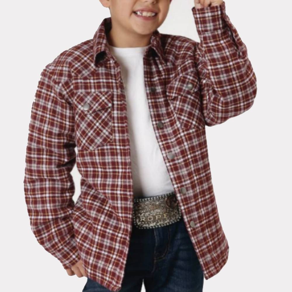 Roper Boy's Sherpa Lined Shirt Jacket KIDS - Boys - Clothing - Outerwear - Jackets Roper Apparel & Footwear   
