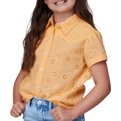 * Roper Girl's Floral Eyelet Western Blouse - FINAL SALE KIDS - Girls - Clothing - Tops - Short Sleeve Tops Roper Apparel & Footwear