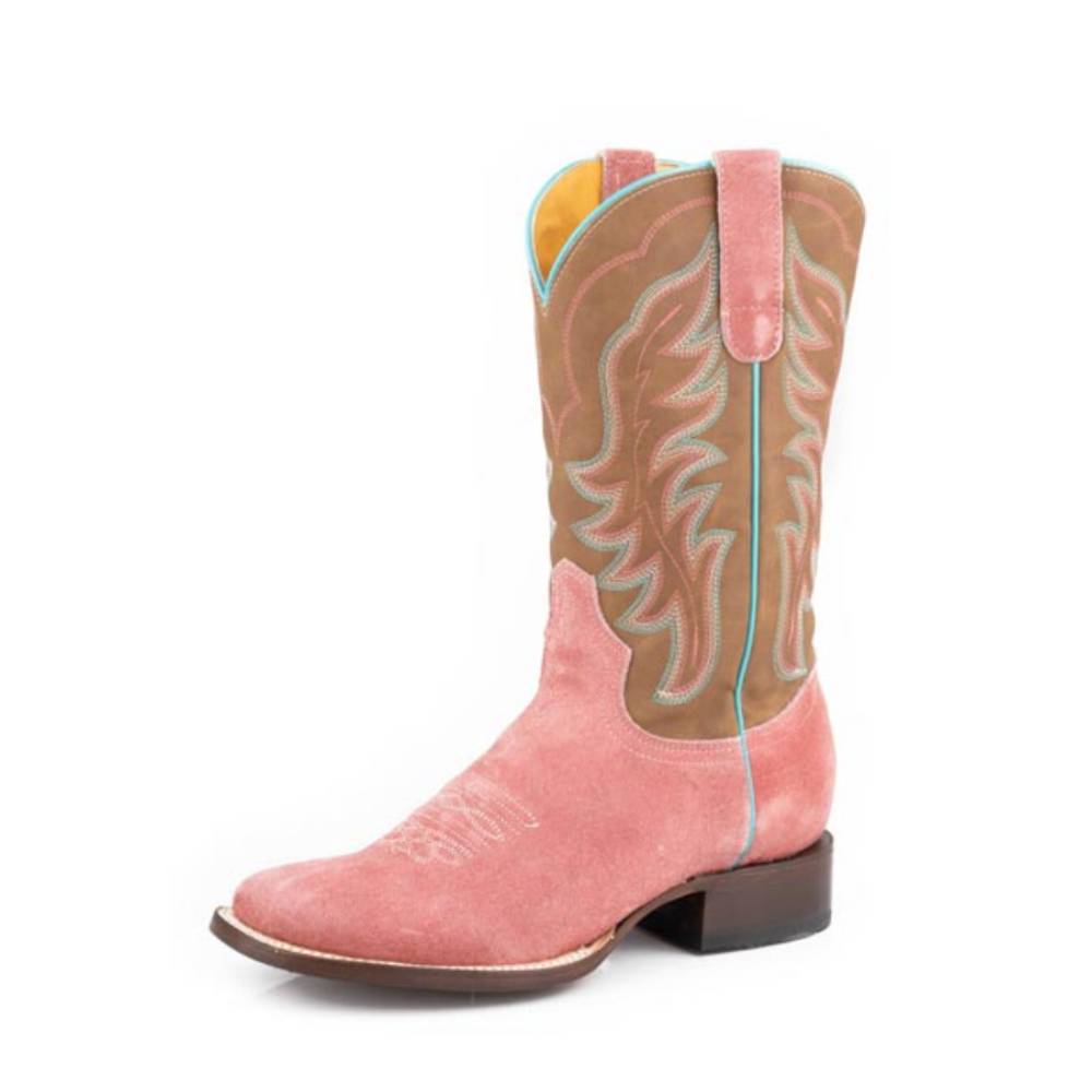 Roper Girl's Pink Suede Western Boot