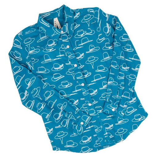 Roper Girl's Western Hat Snap Shirt - FINAL SALE KIDS - Girls - Clothing - Tops - Long Sleeve Tops Roper Apparel & Footwear