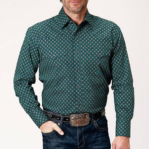 Roper Men's Foulard Print Snap Shirt - FINAL SALE MEN - Clothing - Shirts - Long Sleeve Shirts Roper Apparel & Footwear   