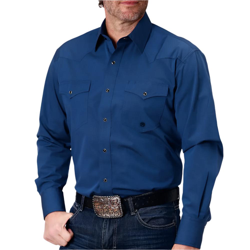 Roper Men's Solid Western Shirt MEN - Clothing - Shirts - Long Sleeve Roper Apparel & Footwear