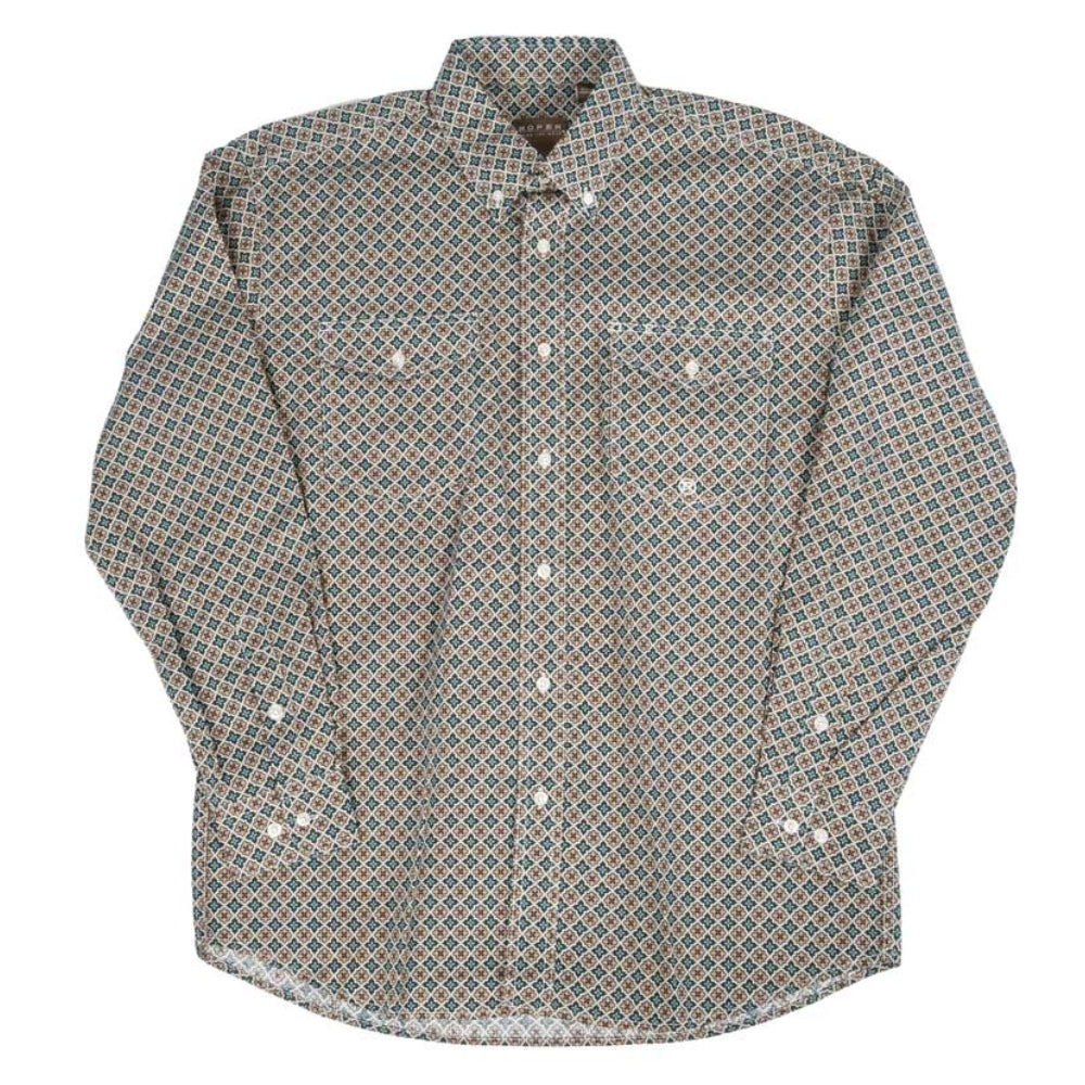 Roper Men s Western Acorn Foulard Shirt L
