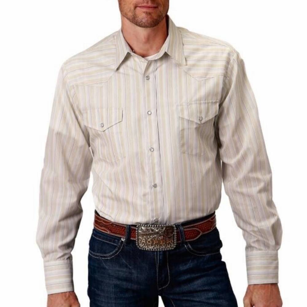 Roper Men's Western Stripe Shirt MEN - Clothing - Shirts - Long Sleeve Shirts Roper Apparel & Footwear   