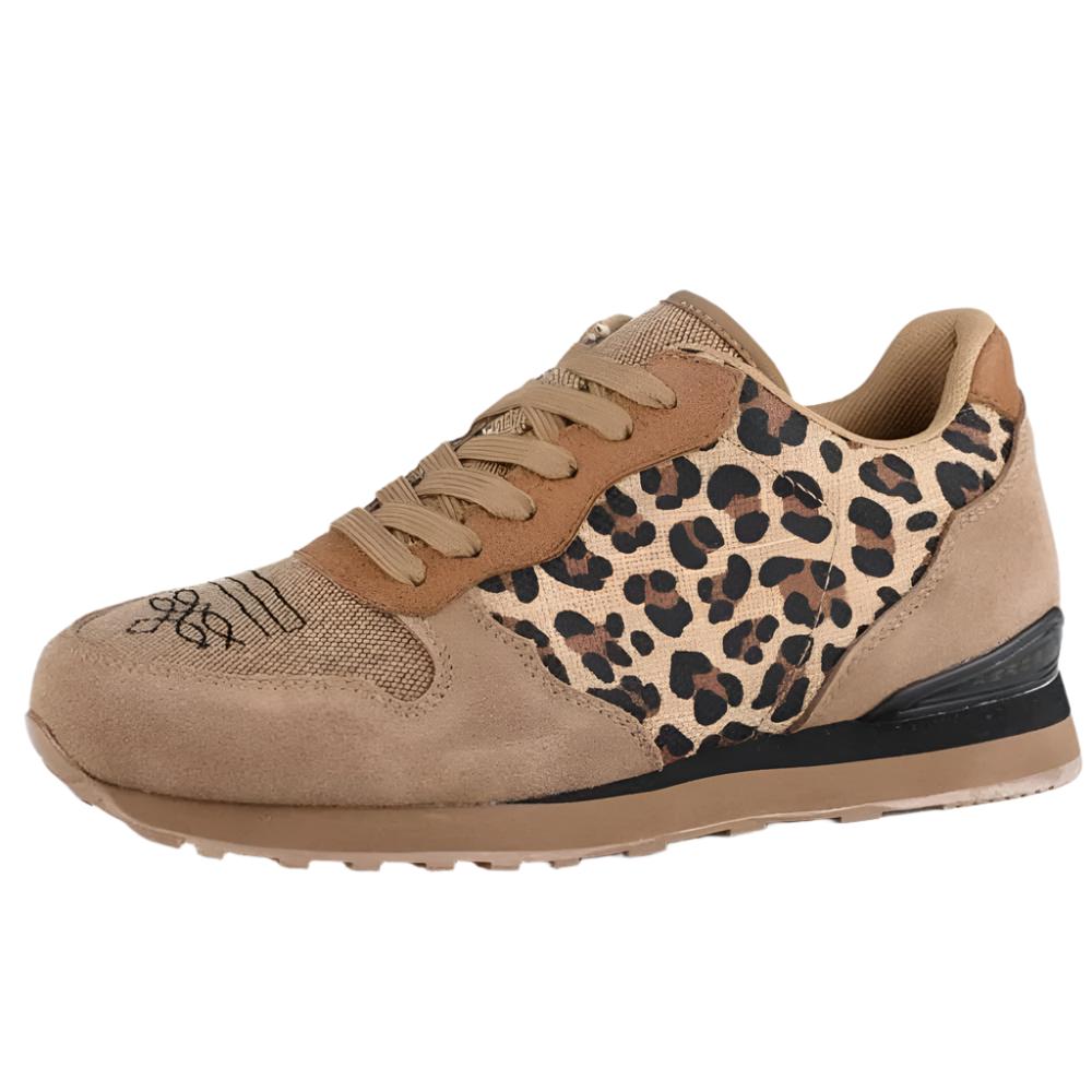 Roper Women's Suede Cowhide & Leopard Canvas Jogger Sneakers WOMEN - Footwear - Sneakers & Athletic Roper Apparel & Footwear