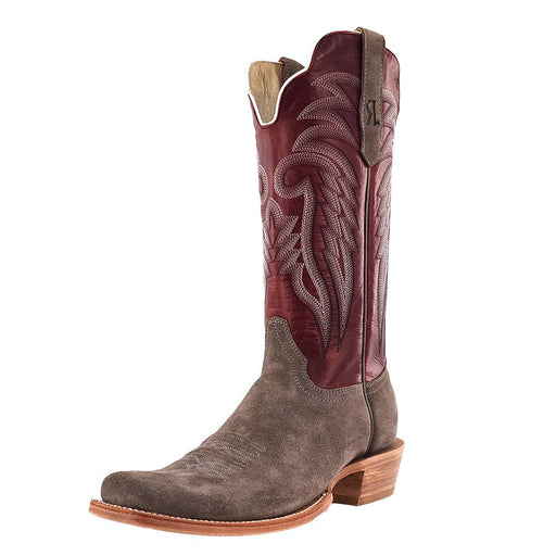R. Watson Men's Charcoal Roughout Square Toe Boot MEN - Footwear - Western Boots R Watson   