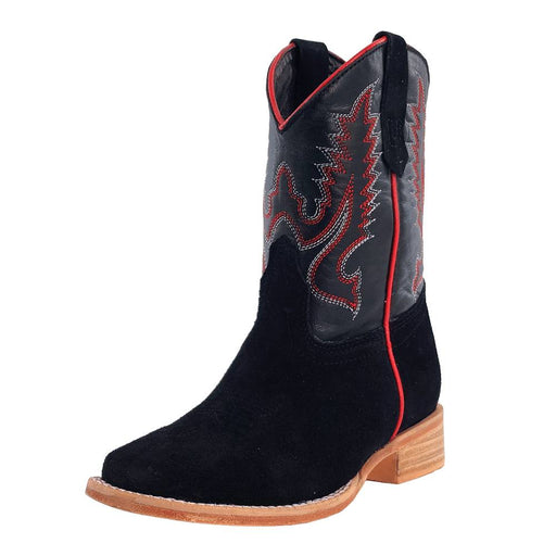 R. Watson Youth Black Roughout Square Toe Boot KIDS - Footwear - Boots R Watson