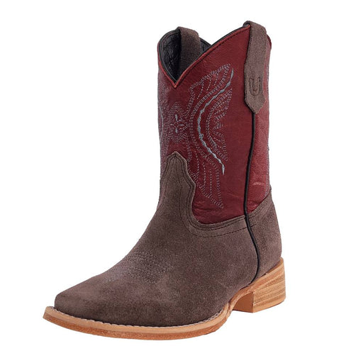 R. Watson Youth Charcoal Roughout Square Toe Boot KIDS - Footwear - Boots R Watson