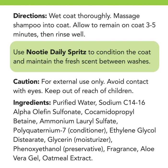 Nootie Dog and Cat Soothing Pet Shampoo