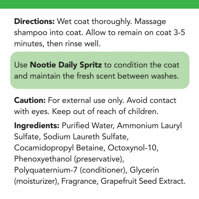 Nootie Dog and Cat Hypoallergenic Pet Shampoo