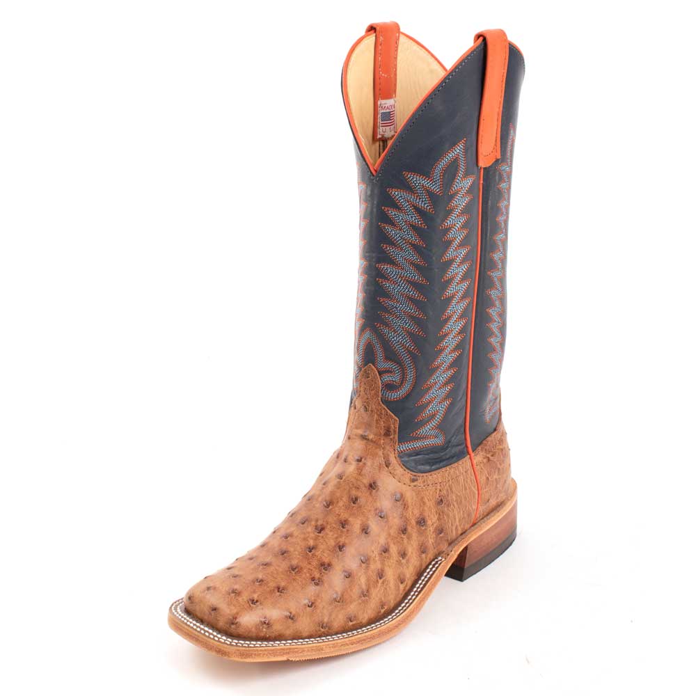 Anderson Bean Full Quill Ostrich Brandy Bruciato Boot MEN - Footwear - Exotic Western Boots ANDERSON BEAN BOOT CO.   