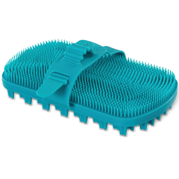 Silicone Dual Sided Grooming Brush with Hand Strap