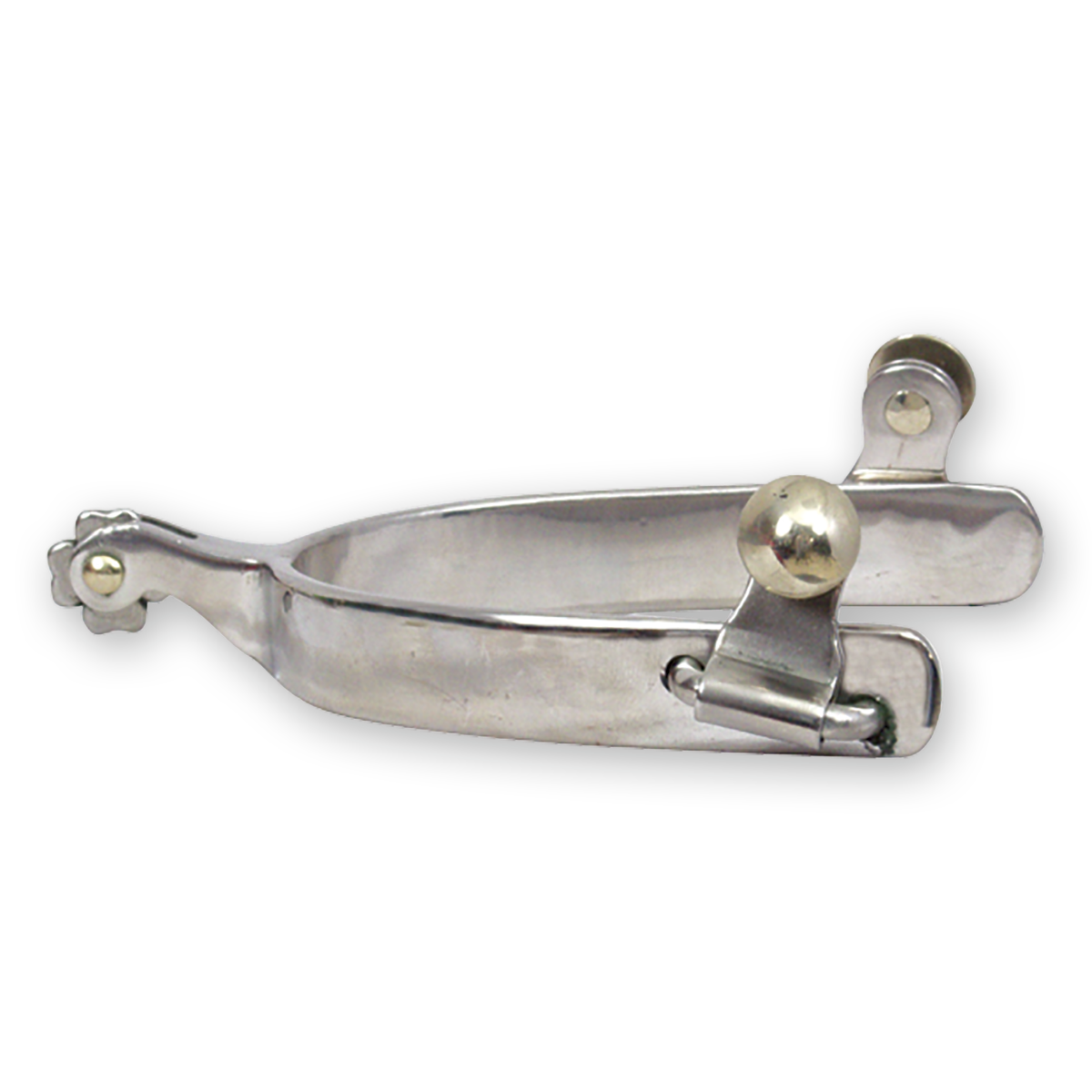 Classic Equine Cutter Spur - 1 Inch Weighted Band With 2 Inch Down-Turned Shank