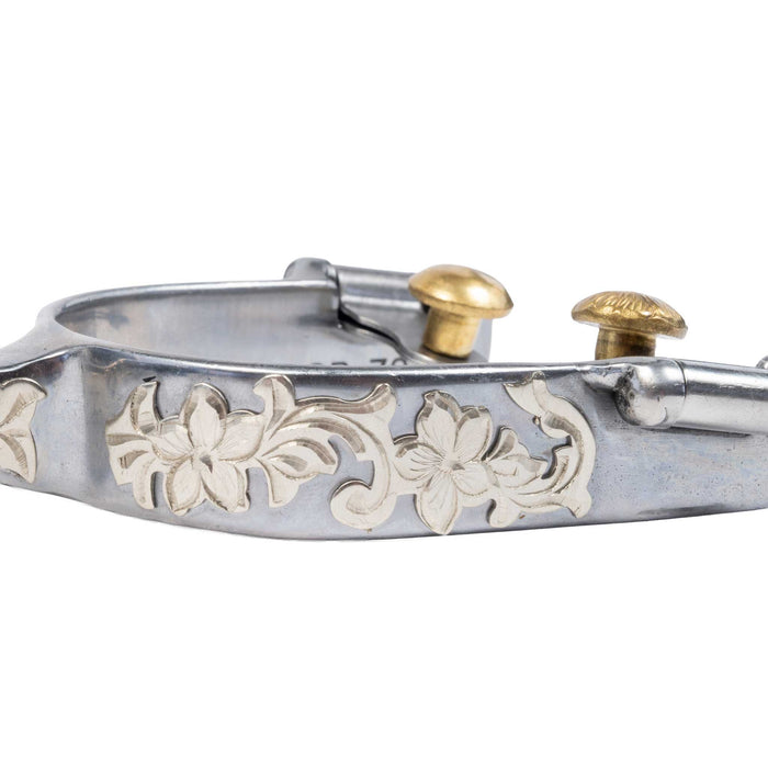 Professional's Choice Floral Shank 10pt Rowel Spur Tack - Spurs Professional's Choice