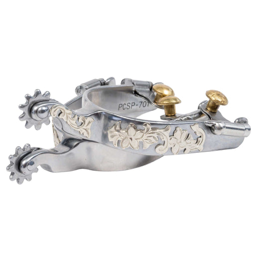 Professional's Choice Floral Shank 10pt Rowel Spur Tack - Spurs Professional's Choice