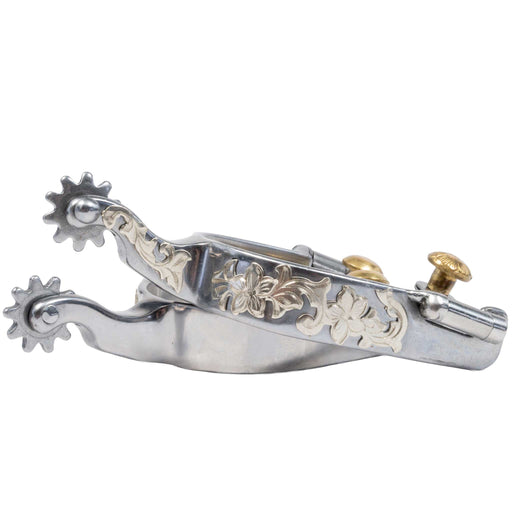 Professional's Choice Floral Shank 10pt Rowel Spur Tack - Spurs Professional's Choice