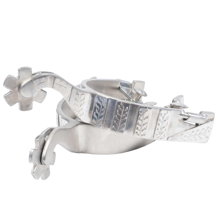 Cowboy Tack Brushed Stainless Steel All Around Spurs Tack - Spurs Partrade