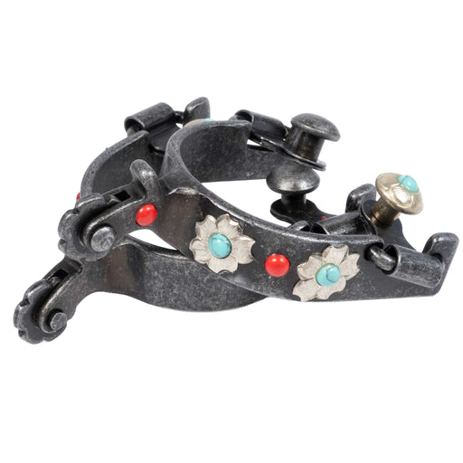 Cowboy Tack Youth Southwest Floral Spurs Tack - Spurs Metalab