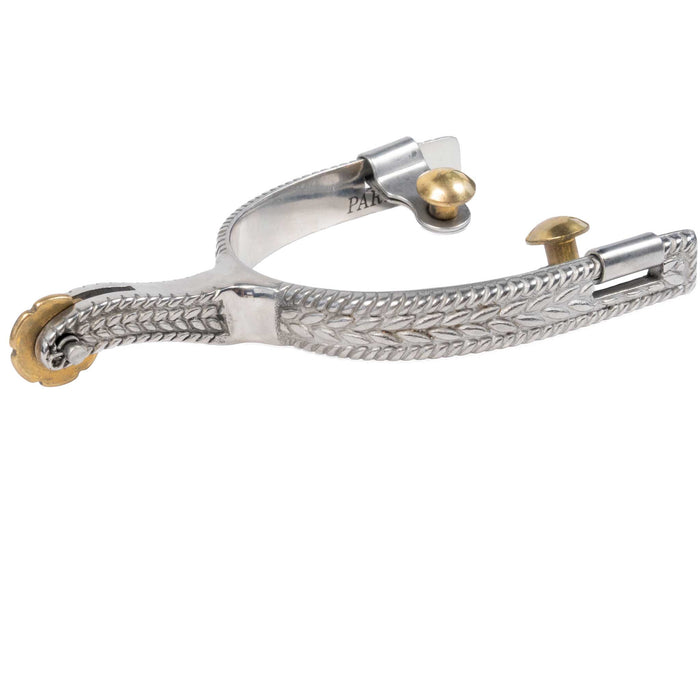 Metalab Men's Rope Engraved Spurs