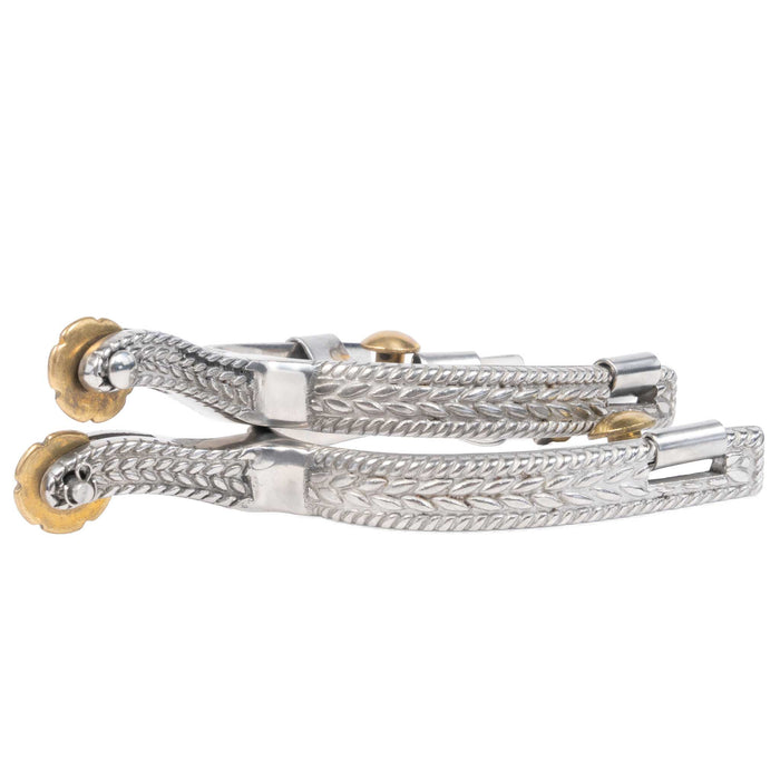Metalab Men's Rope Engraved Spurs