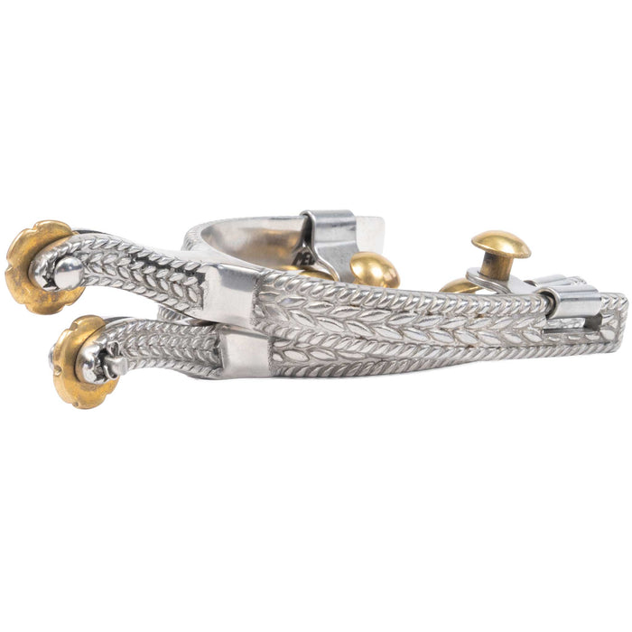 Metalab Men's Rope Engraved Spurs
