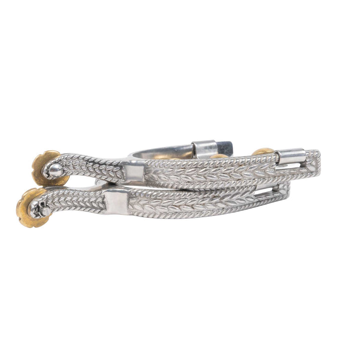 Metalab Men's Rope Engraved Spurs