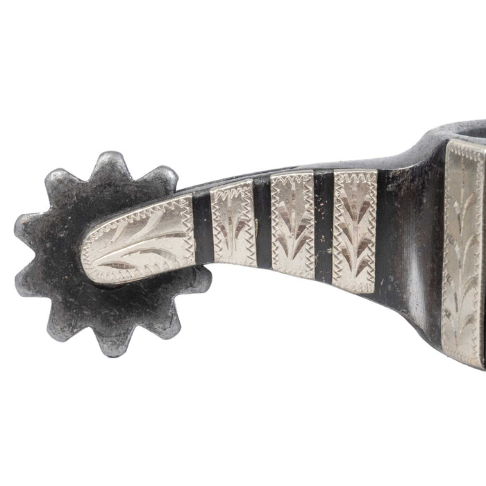 Formay Aged Steel Leaf Banded Spur