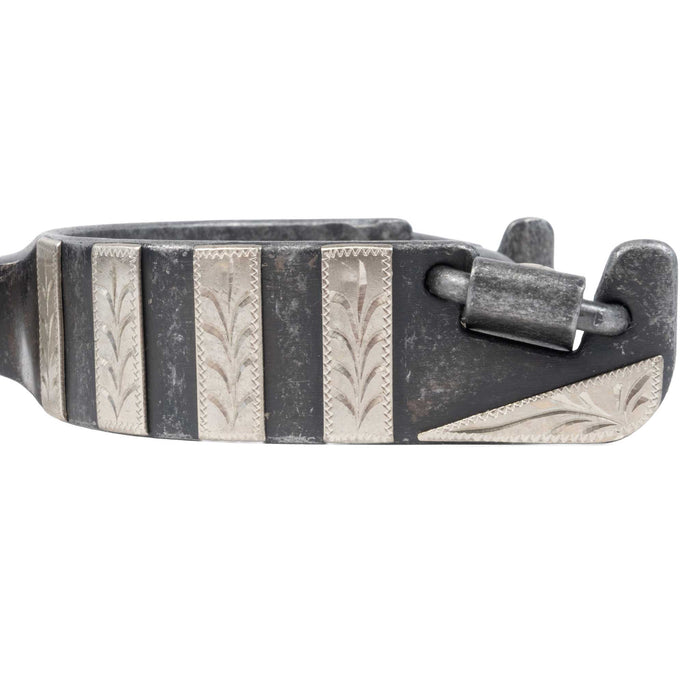 Formay Aged Steel Leaf Banded Spur