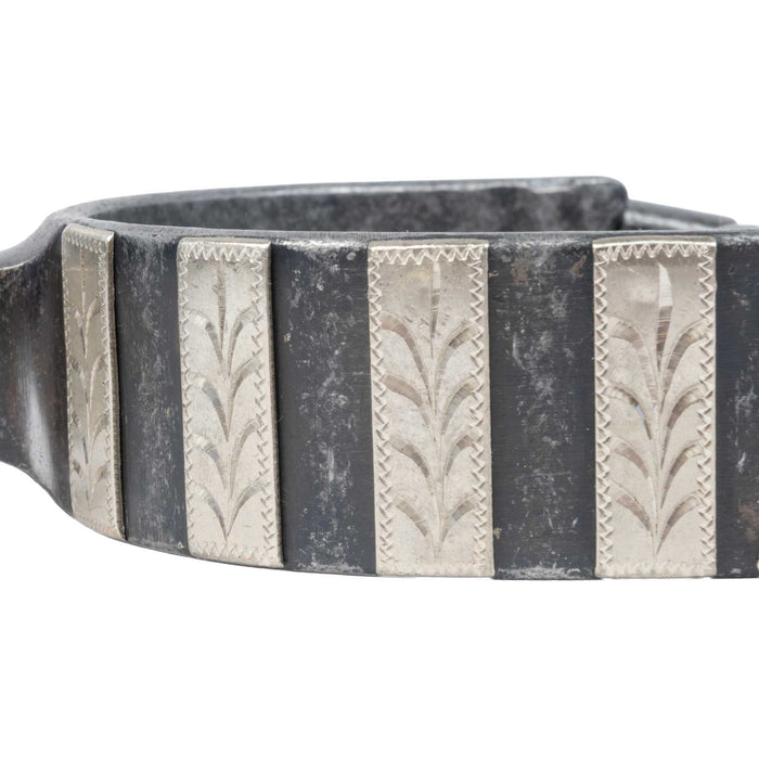Formay Aged Steel Leaf Banded Spur