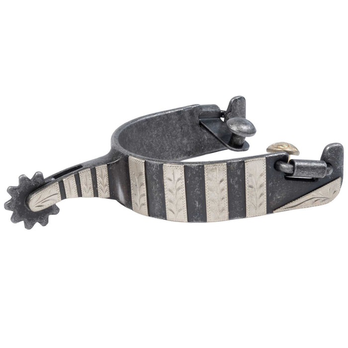Formay Aged Steel Leaf Banded Spur