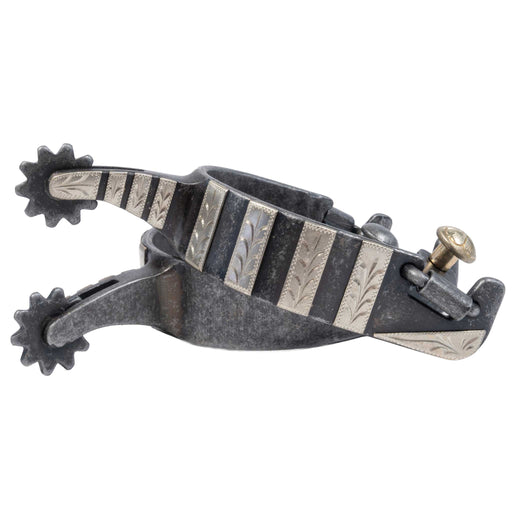 Formay Aged Steel Leaf Banded Spur Tack - Spurs Partrade